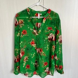 Kut from the Kloth - Green Floral Blouse